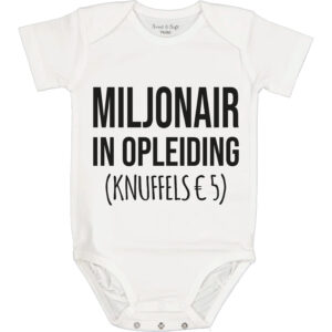 Romper Miljonair in opleiding ( knuffels €5) HB-Webshop.com is een onderdeel van HB-Creations Rijen en Tilburg