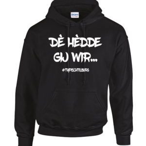 Trotseer elke dag met stijl in ons "Dè hèdde gij wir" hoodie van hb-webshop.com. Beschikbaar in diverse kleuren en maten, deze sweater geeft je comfort met een vleugje unieke Tilburgse flair. Voeg de "Dè hèdde gij wir" touch toe aan je kledingkast. Bestel vandaag nog!