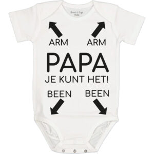 Romper Papa je kunt het. HB-Webshop.com is een onderdeel van HB-Creations Rijen en Tilburg.